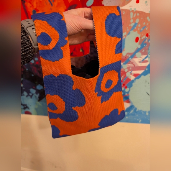 Small cloth purse / satchel / shopping bag / lunch bag - Picture 4 of 9